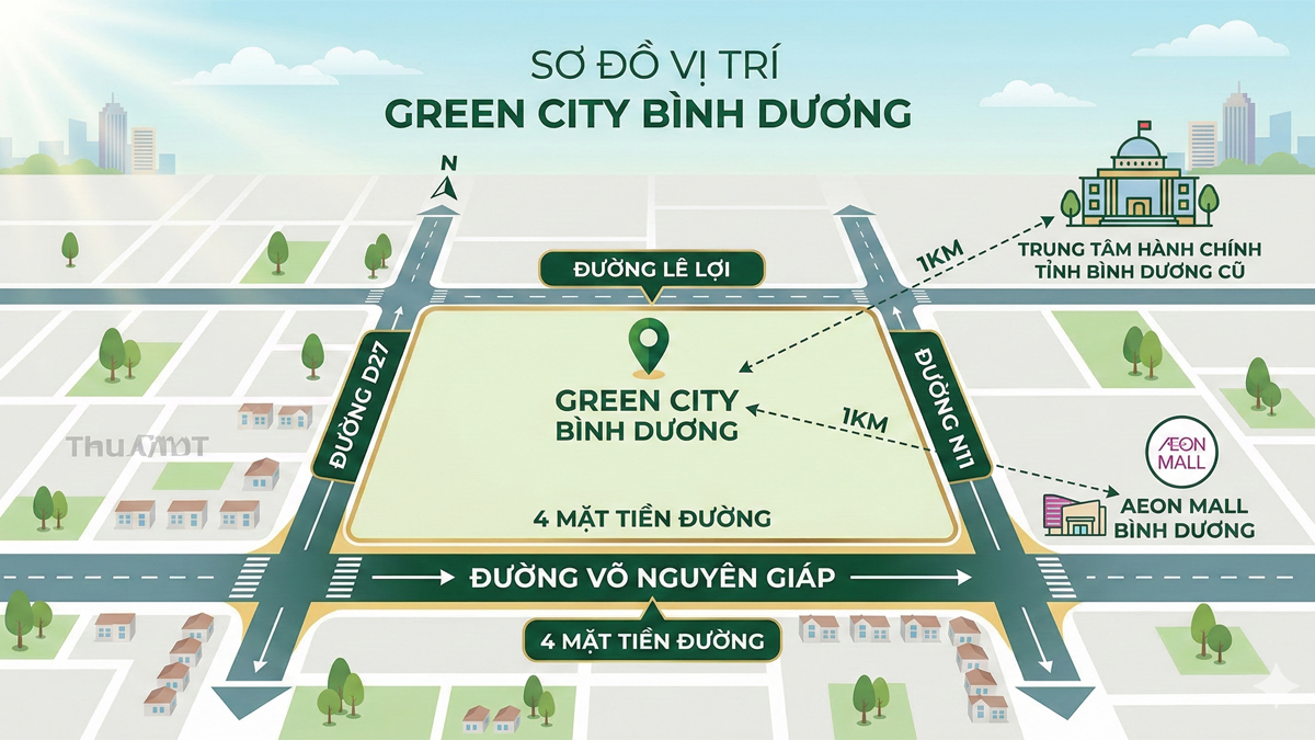 Vị trí green city bình dương